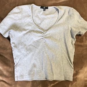 Grey Crop Top